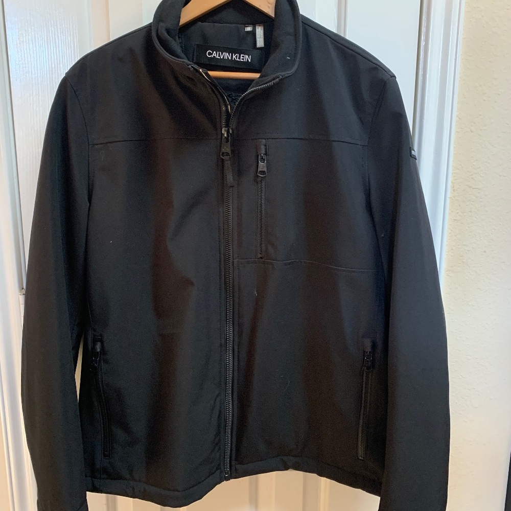 CALVIN KLEIN Men's Fleece Classic Soft Shell Jacket Black Medium